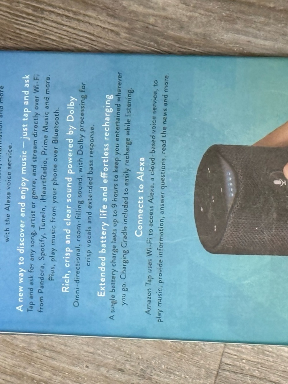 Amazon Tap Portable is Alexa-Enabled Bluetooth Speaker - Black - Picture 16 of 17